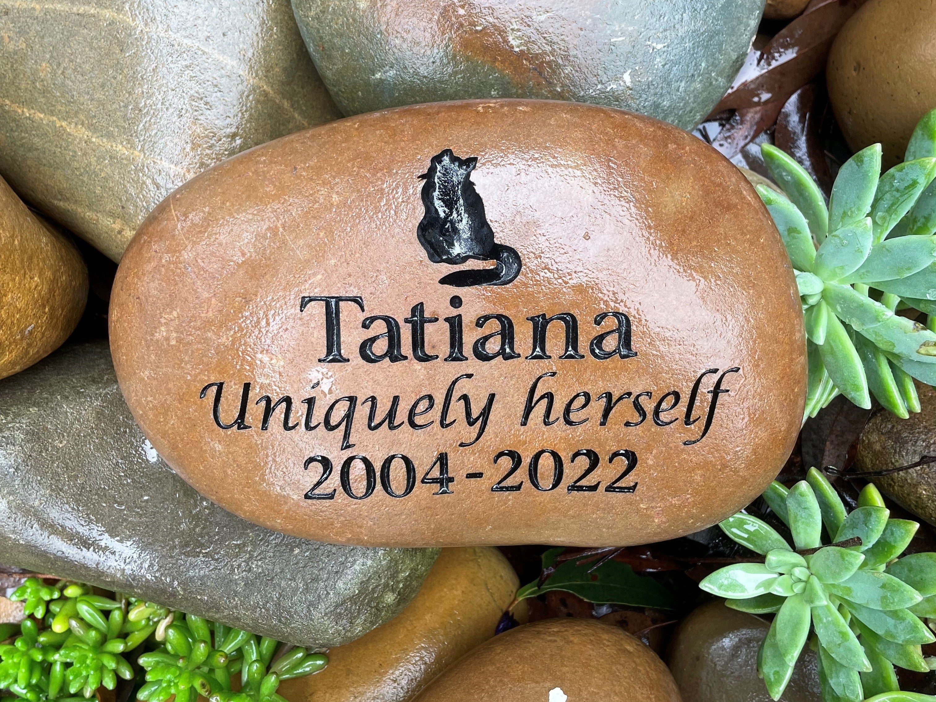 Tumbled Riverstone Pet Memorial