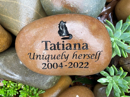 Tumbled Riverstone Pet Memorial