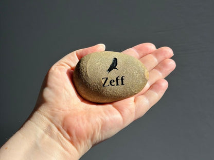 Pocket Sized Tumbled Riverstone Pet Memorial