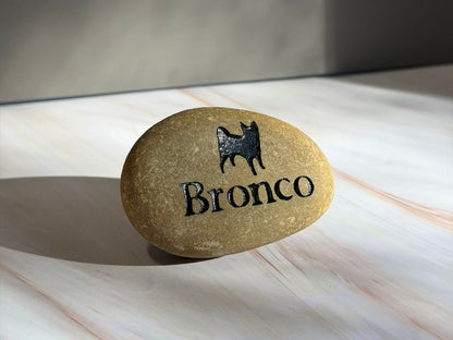 Pocket Sized Tumbled Riverstone Pet Memorial