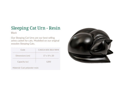 Cast Resin Cat Figurine Urns