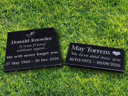 Granite Plaque Memorial for People