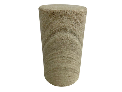 Smooth Sandstone Cylinder with Receptacle Pet Memorial