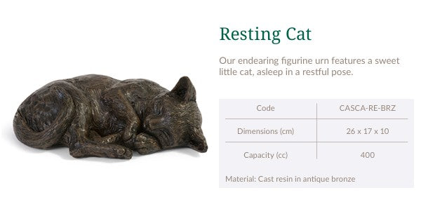 Cast Resin Cat Figurine Urns
