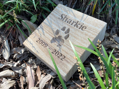 Forever Paw Print In Stone