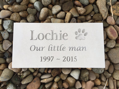 Sandstone Plaque Pet Memorial