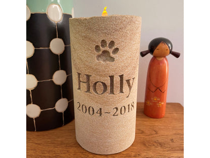 Eternal Sandstone Candle Pet Memorial