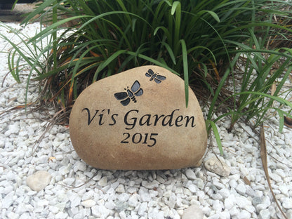 Tumbled Riverstone Memorial For People