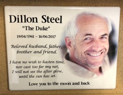 Photo Ceramic Plaque Memorial For People