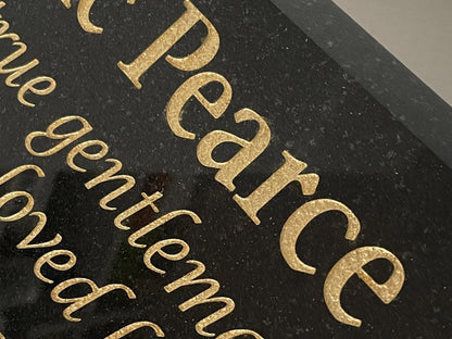 Granite Desk/Pillar Headstone for People - Natural