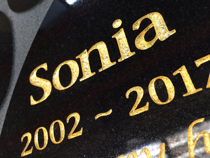 Shaped Granite Plaque Pet Memorial