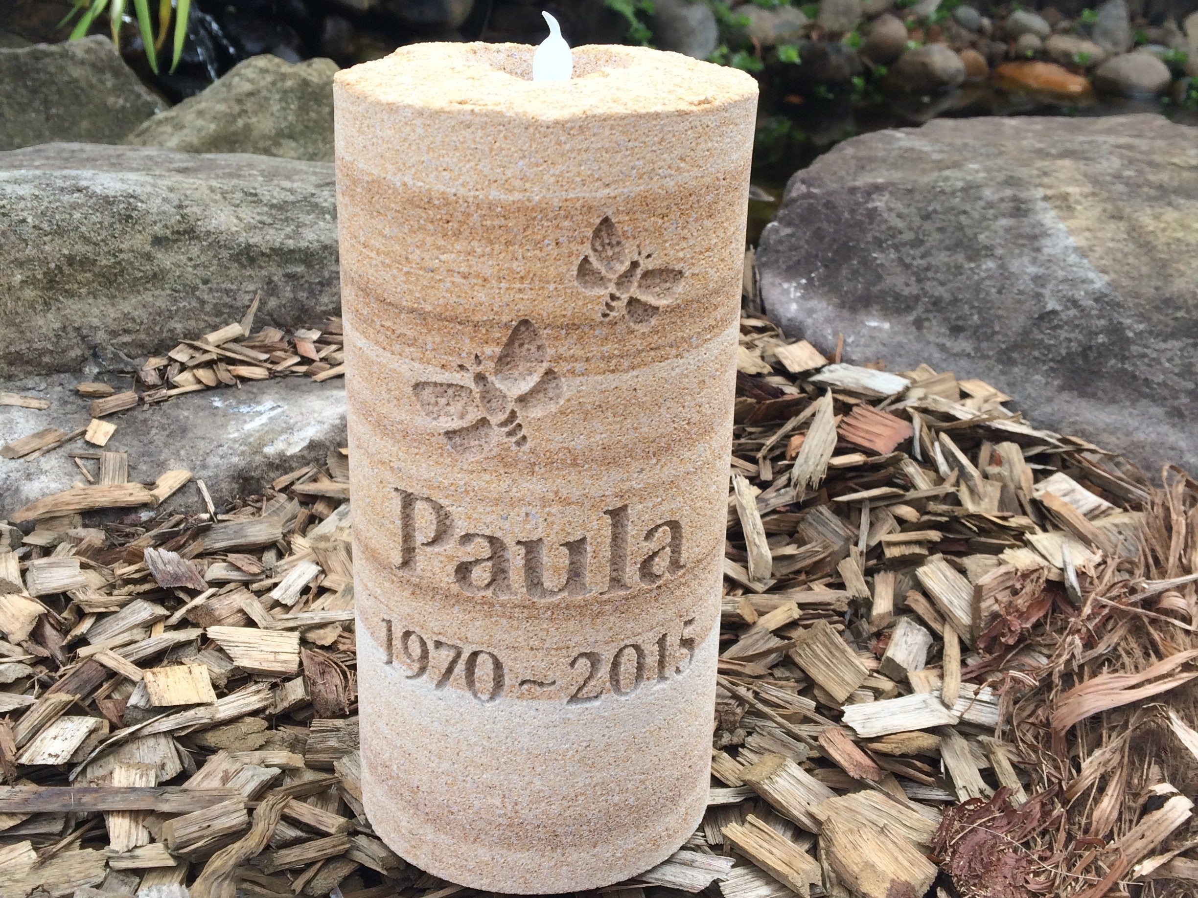 Eternal Sandstone Candle Memorial For People